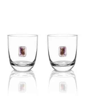 ANNA NEW YORK | Elevo Double Old Fashion Glasses | Amethyst