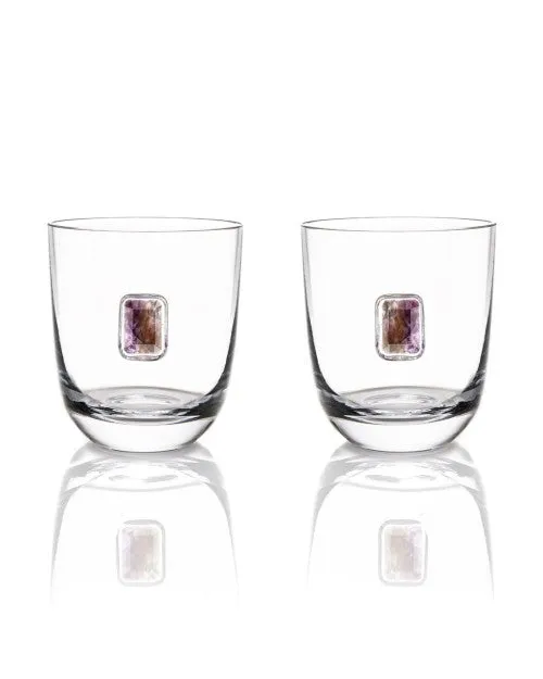 ANNA NEW YORK | Elevo Double Old Fashion Glasses | Amethyst