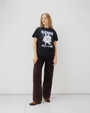 Anna Vilma - Melange Light Purple Bunny Relaxed T-shirt - Phantom