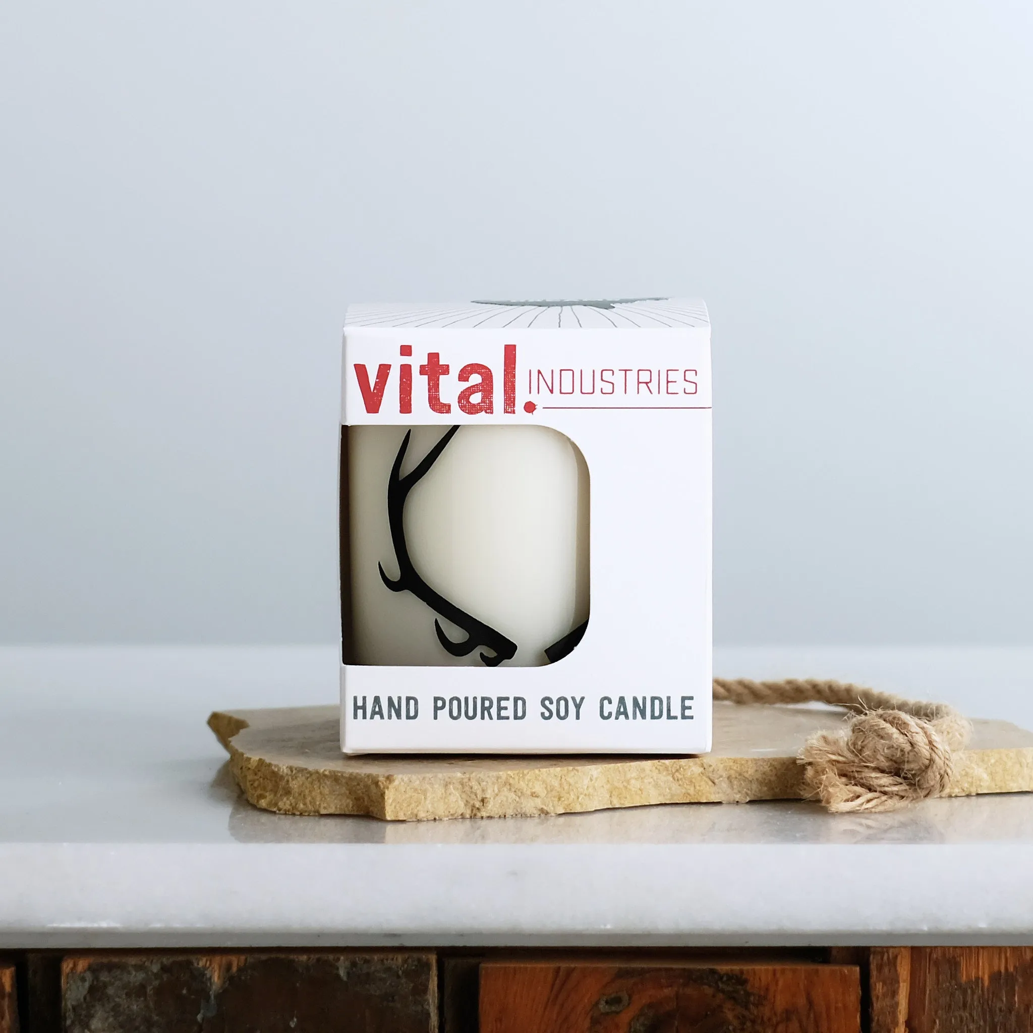 Antler Soy Candle, Matte Black