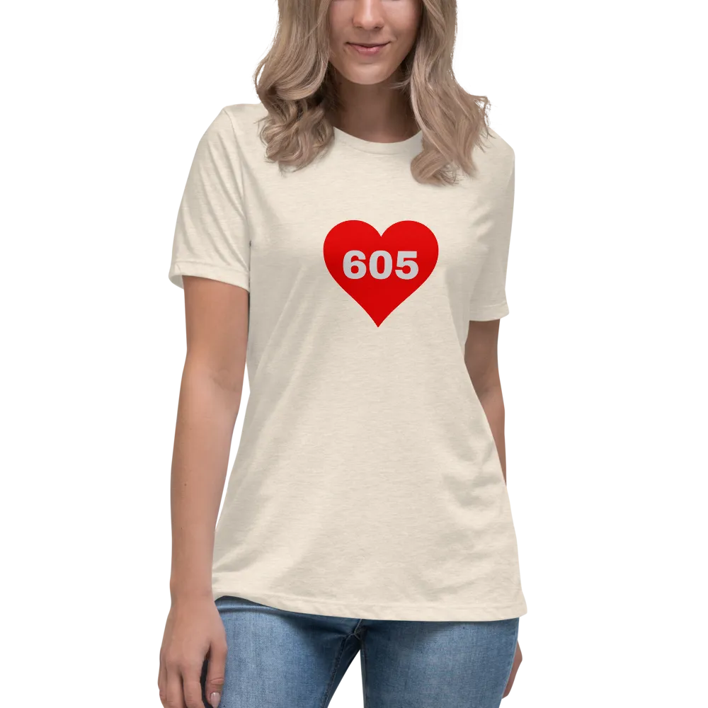 AREA CODE 605 Women's Relaxed T-Shirt