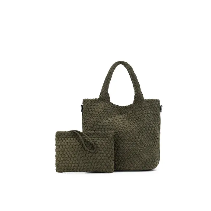 Arielle 2 Piece Suede Top Handle Bag