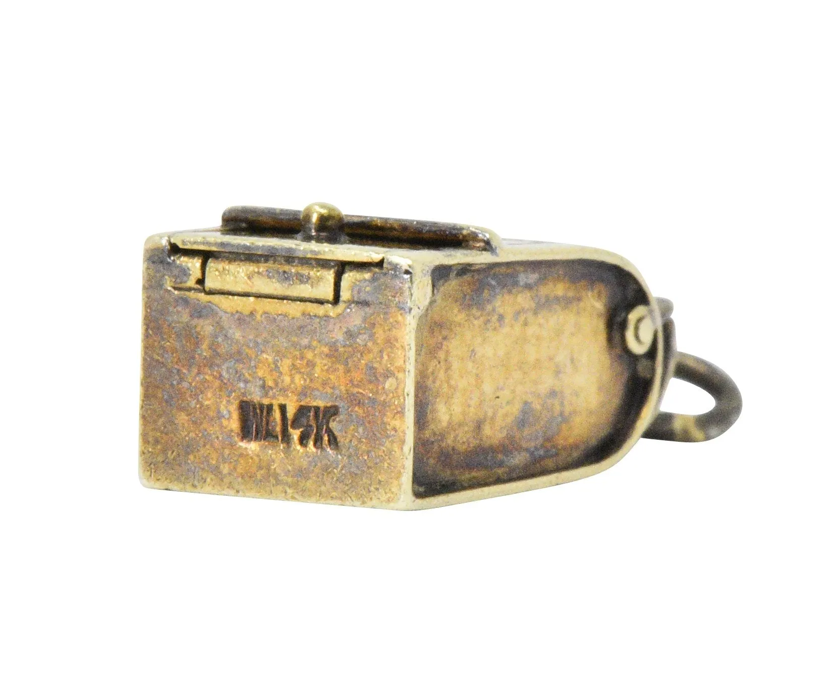 Art Nouveau 14 Karat Gold Mailbox Charm