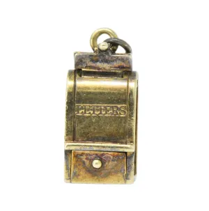 Art Nouveau 14 Karat Gold Mailbox Charm