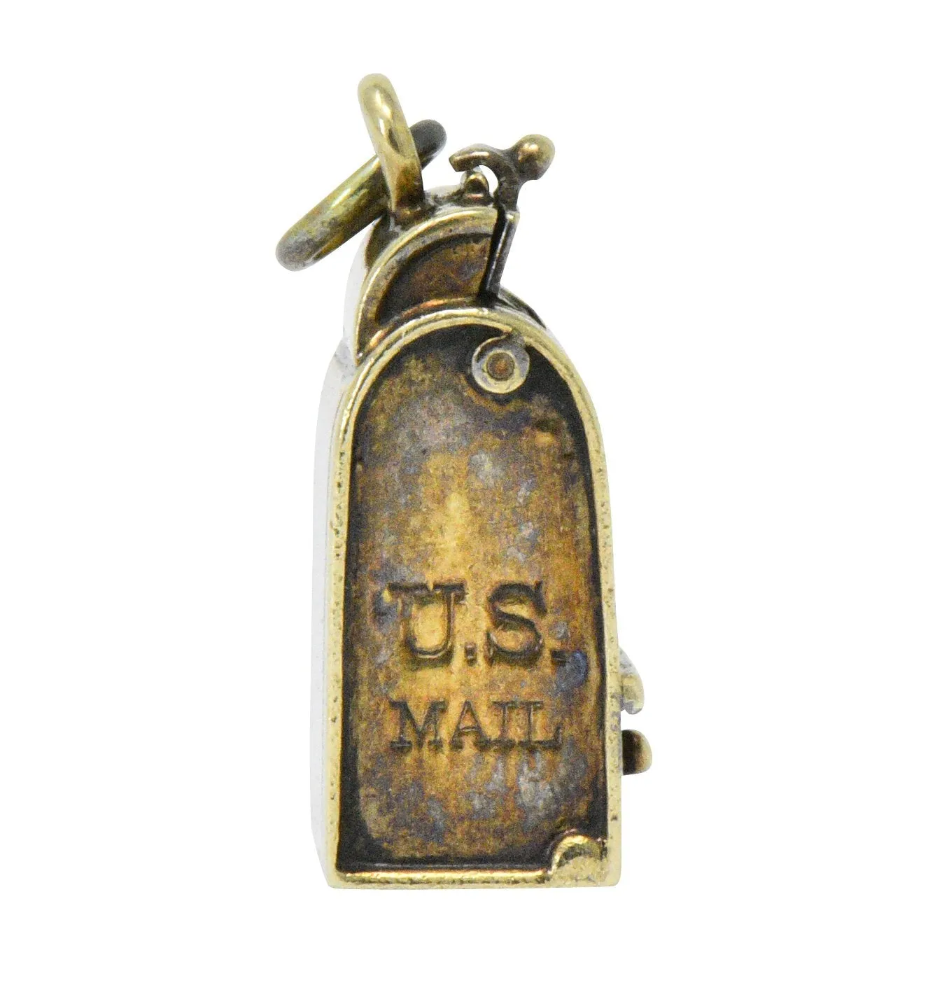 Art Nouveau 14 Karat Gold Mailbox Charm
