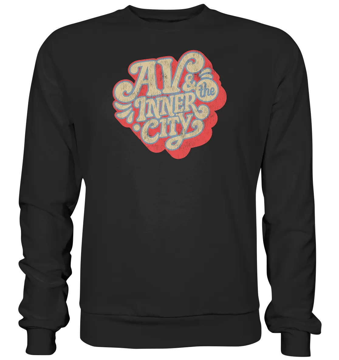 AV & the Inner City / Premium Sweatshirt with Orange and Yellow Logo