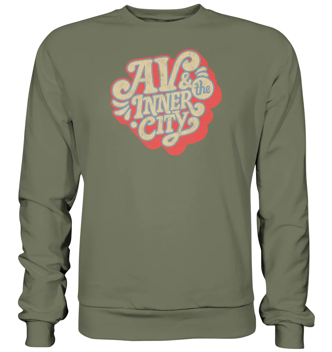 AV & the Inner City / Premium Sweatshirt with Orange and Yellow Logo