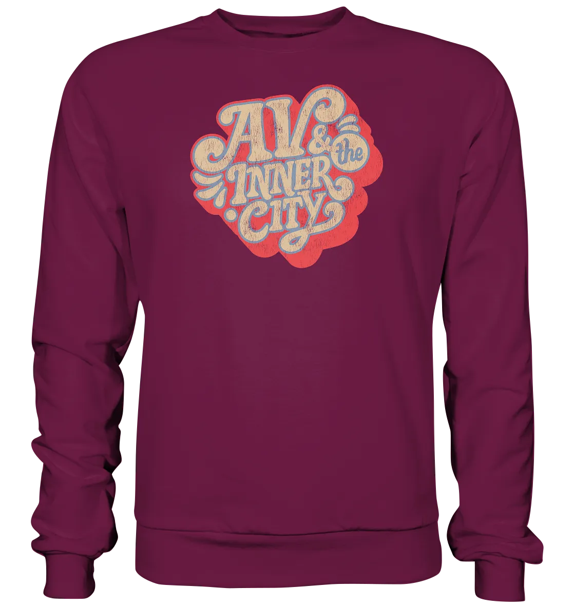 AV & the Inner City / Premium Sweatshirt with Orange and Yellow Logo