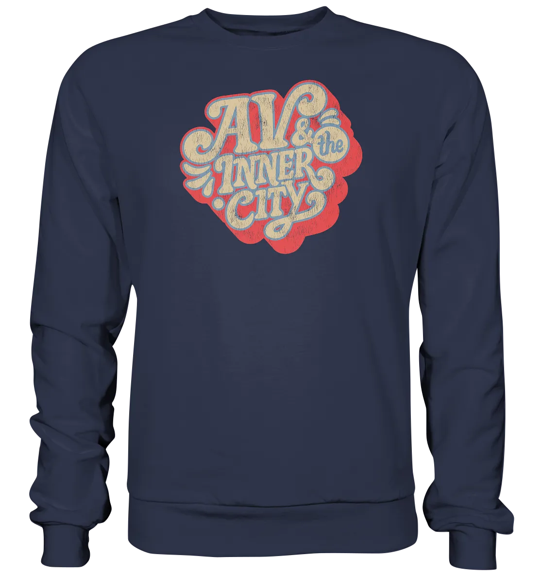 AV & the Inner City / Premium Sweatshirt with Orange and Yellow Logo