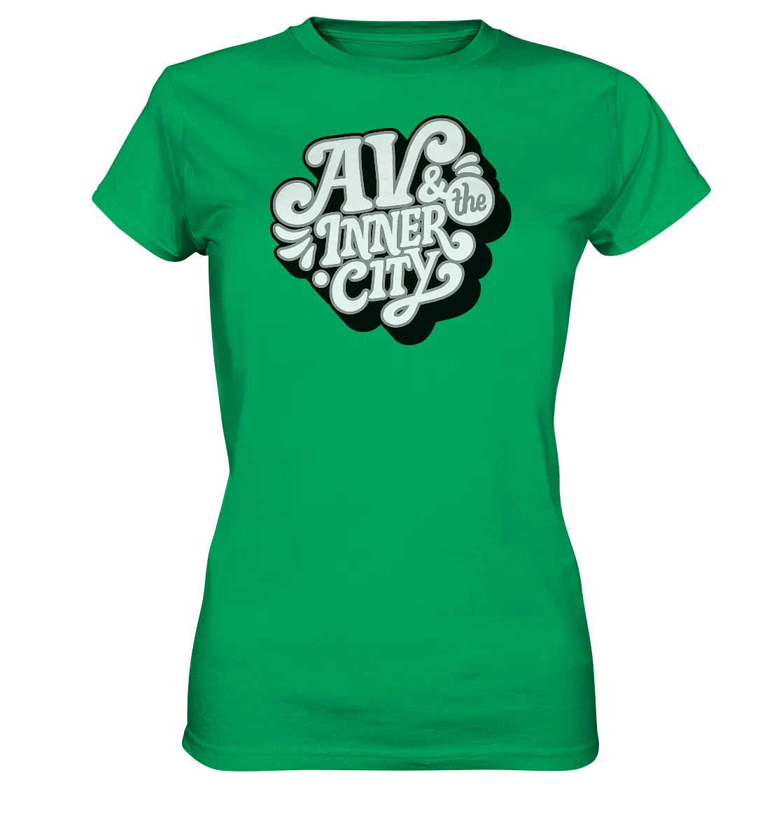 AV & the Inner City / Women's Premium Shirt with White and Black Logo