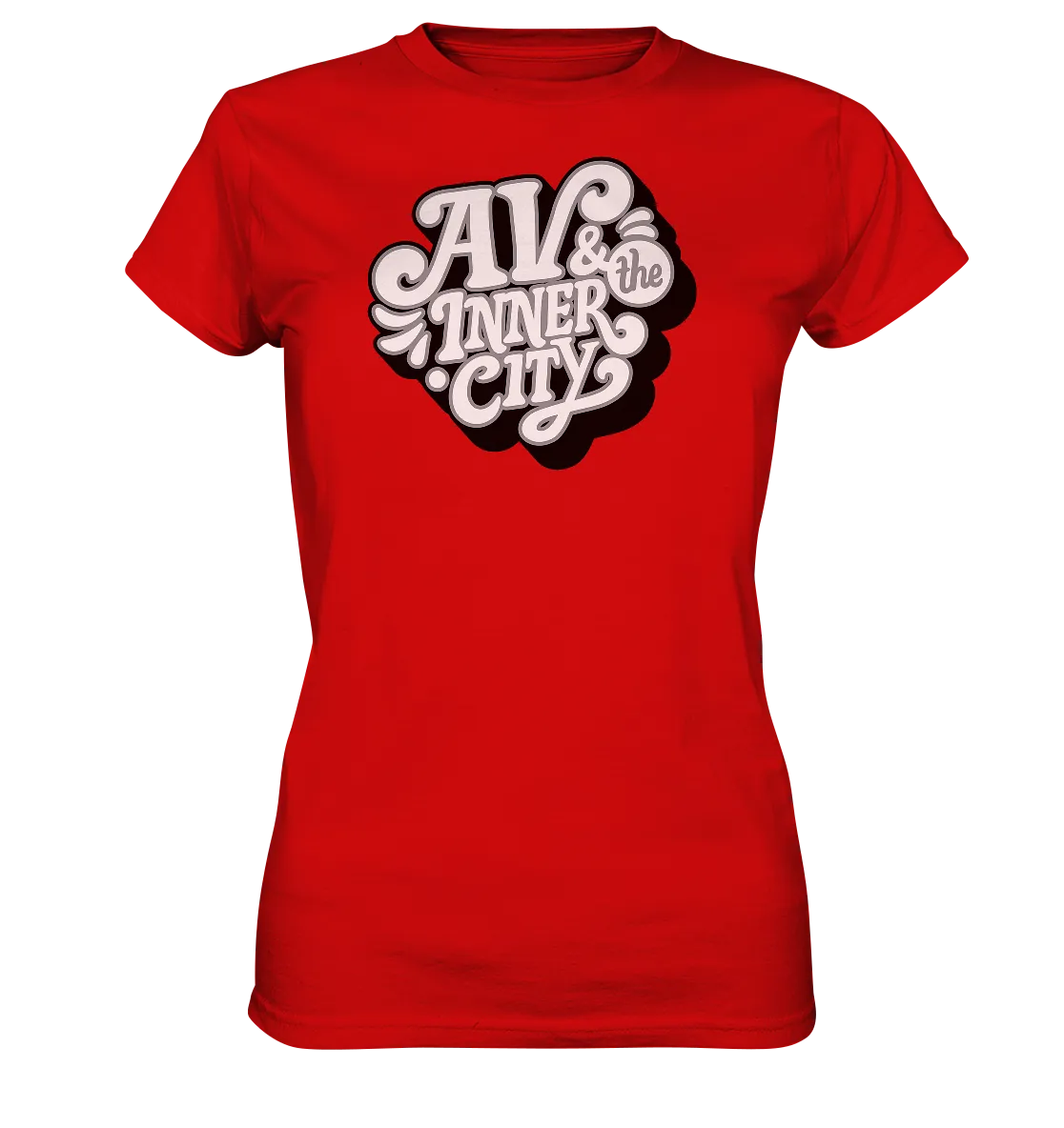 AV & the Inner City / Women's Premium Shirt with White and Black Logo
