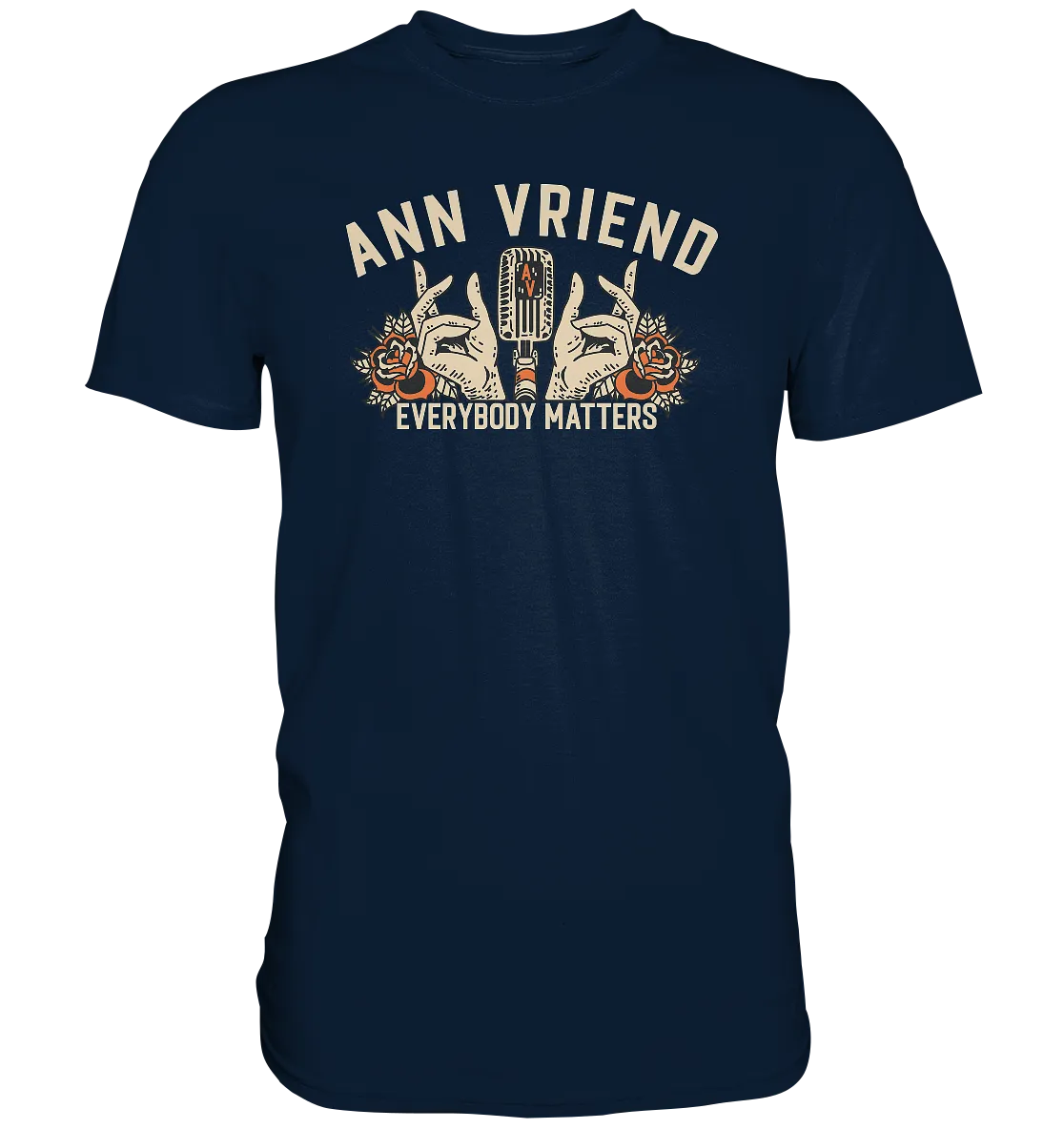 AV / Premium Unisex Tshirt with Hands Logo