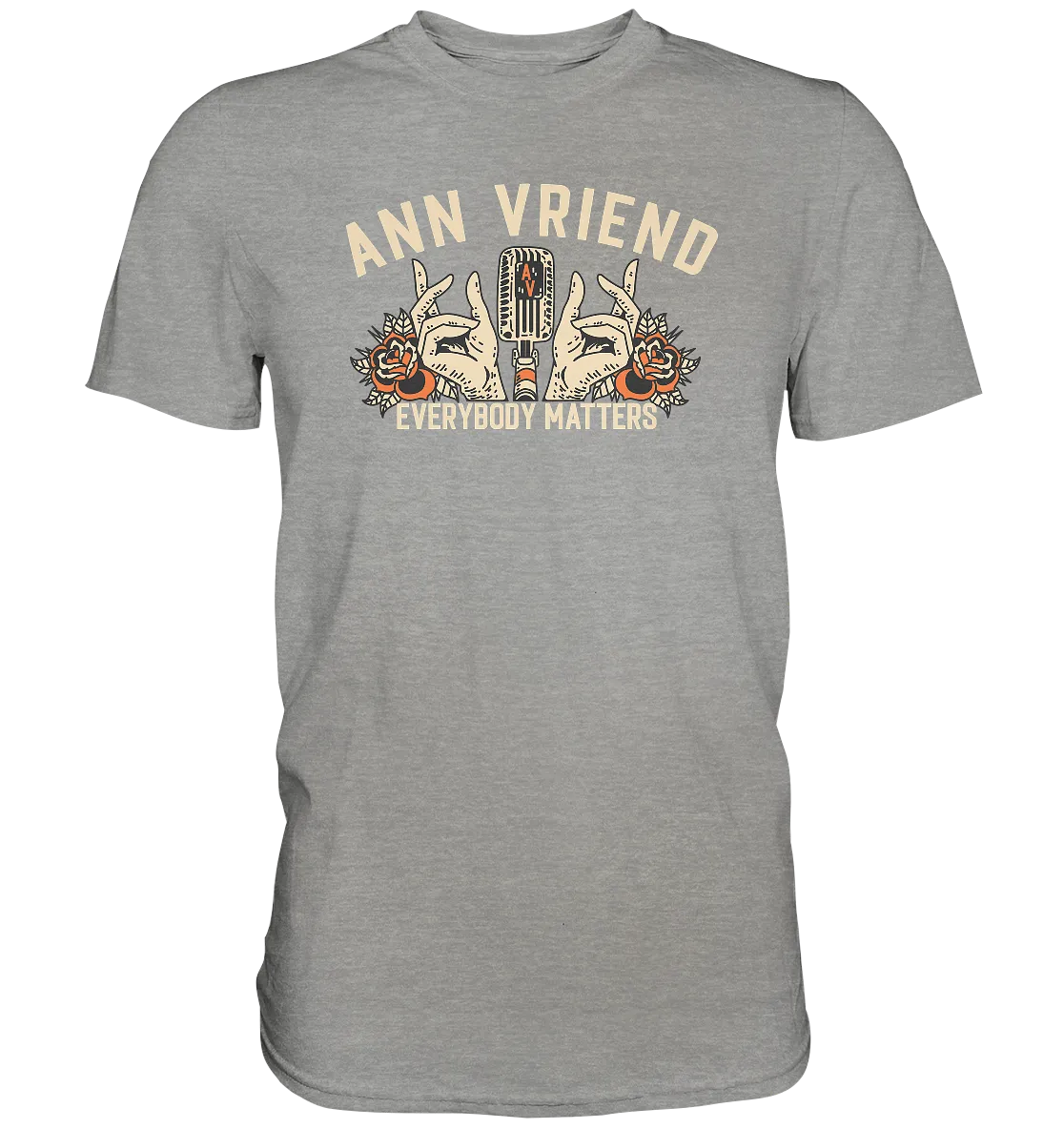 AV / Premium Unisex Tshirt with Hands Logo