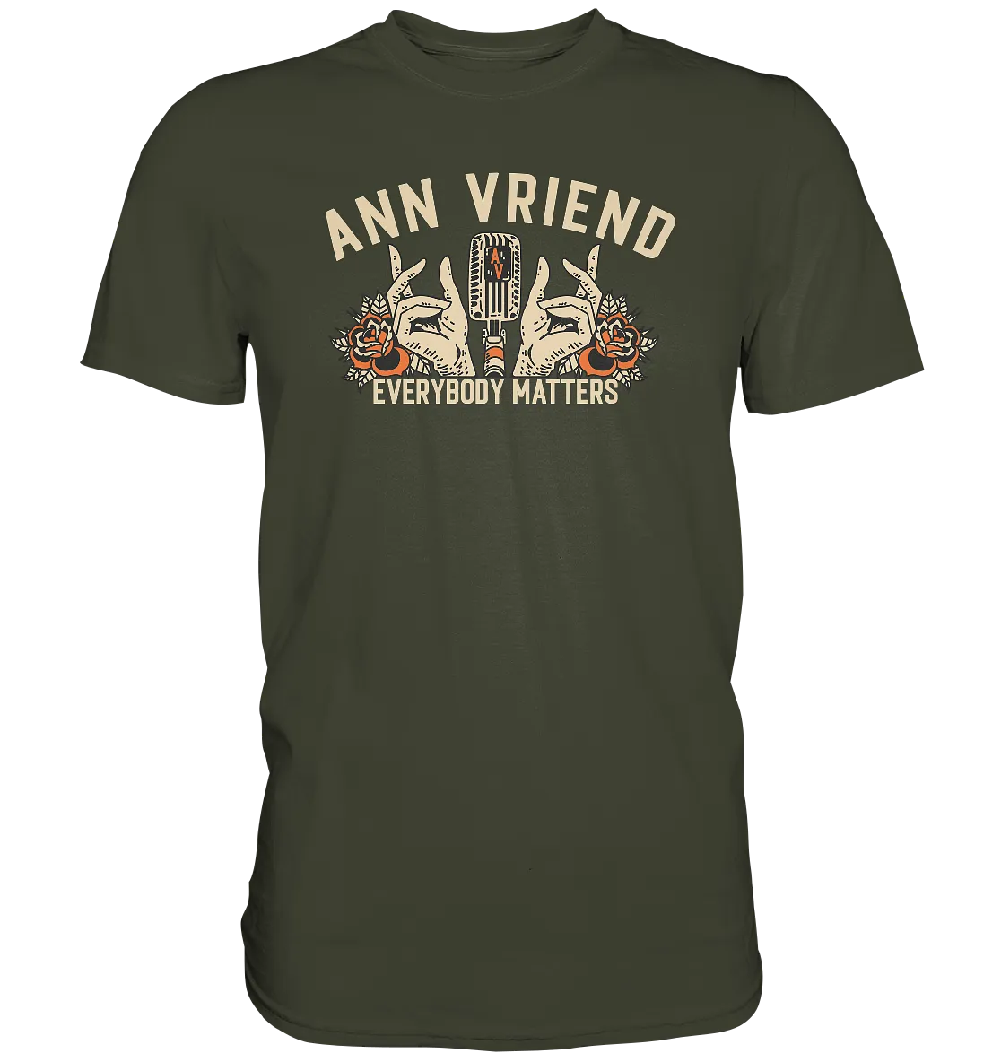 AV / Premium Unisex Tshirt with Hands Logo