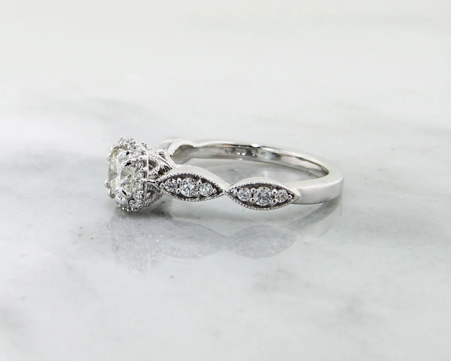 Available for sizes 6-8*Enter your finger size in purchase comments* 0.89ct TDW 14K White Gold