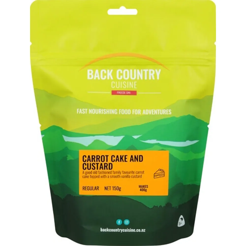 Back Country Food Carrot Cake and Custard