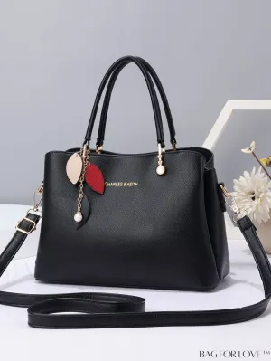 BagForLove - Elegant Classic Shoulder Bag with Fashionable Pom Pom Decoration