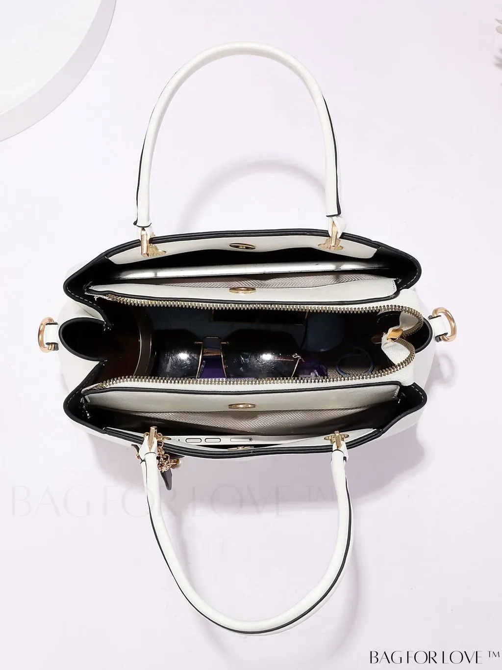 BagForLove - Elegant Classic Shoulder Bag with Fashionable Pom Pom Decoration
