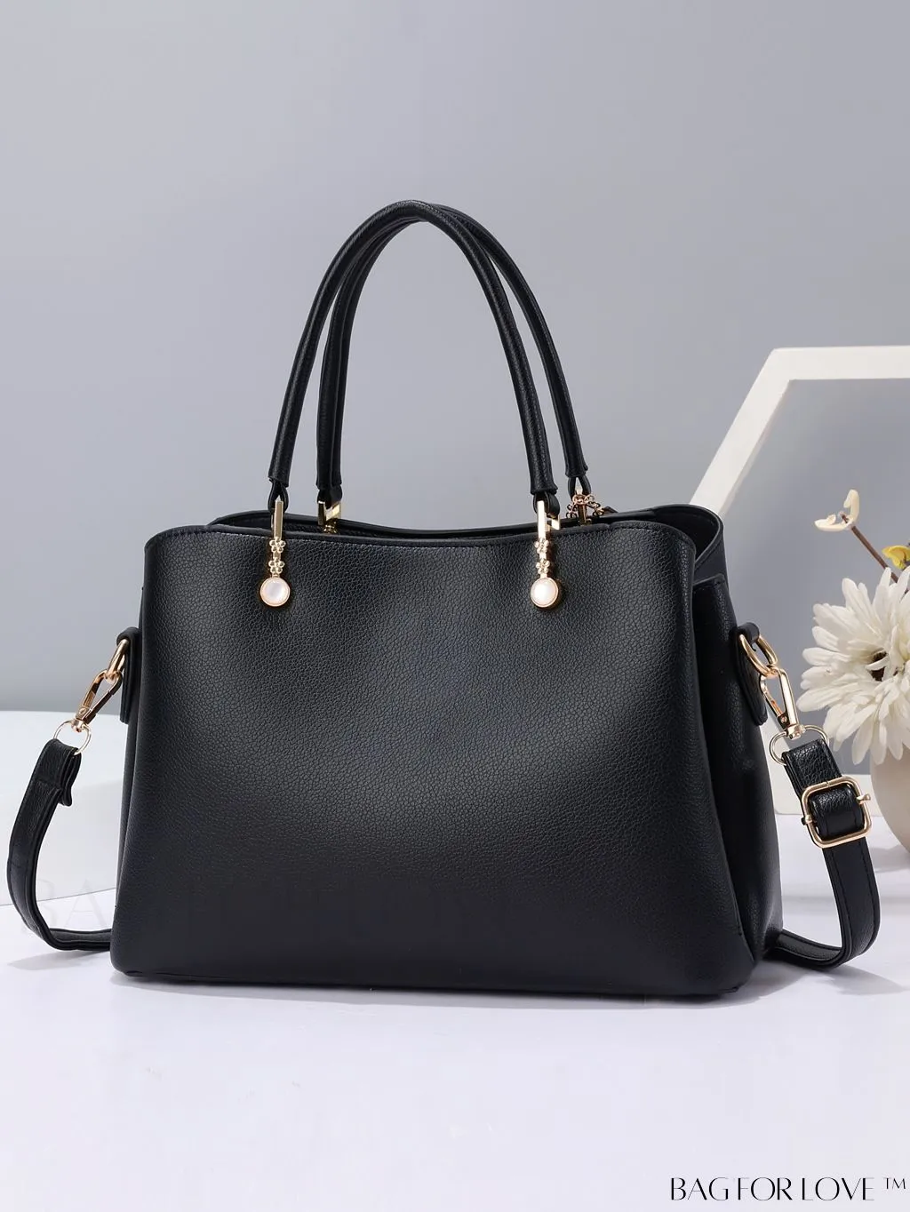 BagForLove - Pom Pom Decorated Elegant Shoulder Bag & Handbag: Timelessly Classic and Sophisticated