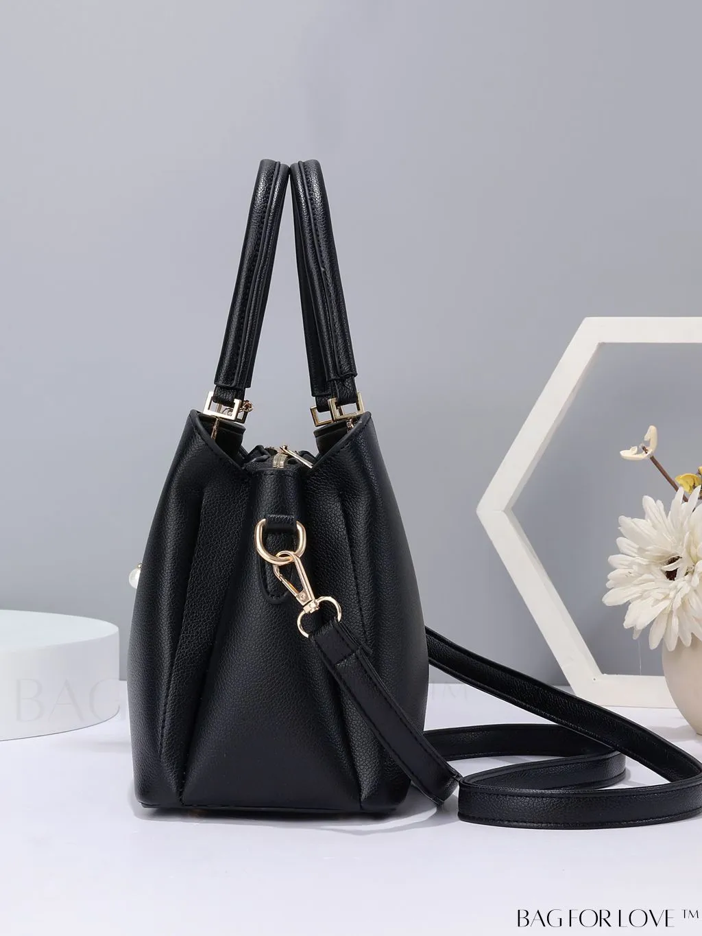 BagForLove - Pom Pom Decorated Elegant Shoulder Bag & Handbag: Timelessly Classic and Sophisticated