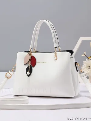 BagForLove - Pom Pom Decorated Elegant Shoulder Bag & Handbag: Timelessly Classic and Sophisticated