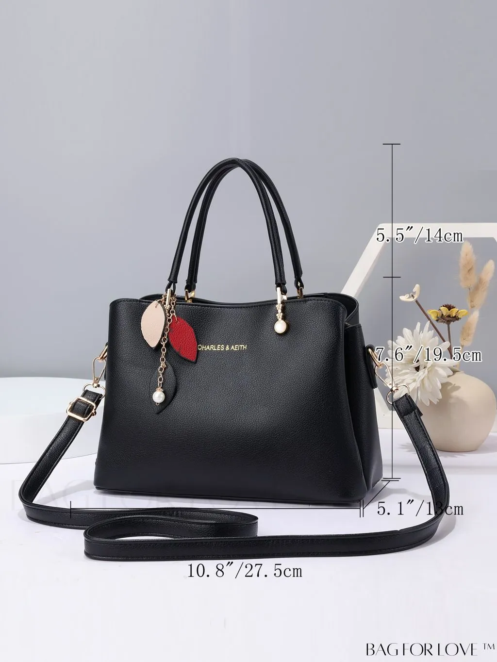 BagForLove - Pom Pom Decorated Elegant Shoulder Bag & Handbag: Timelessly Classic and Sophisticated