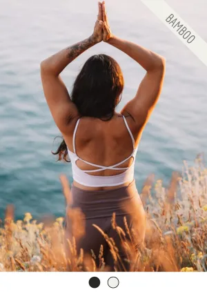 Bamboo Cora Low Cut Back Cami Bra Top - 2 Colours