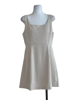 Beige Plain Dress