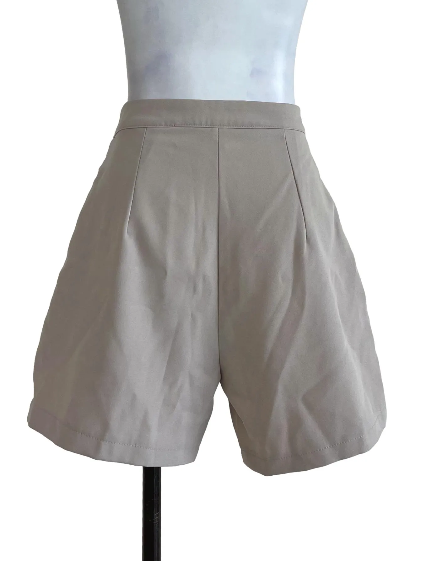 Beige Plain Short