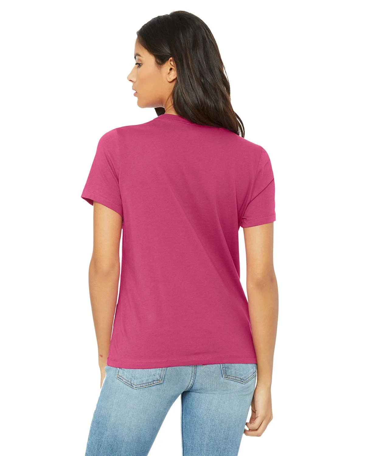 Bella Canvas Ladies Relaxed Short Sleeve Jersey T-Shirt | Berry