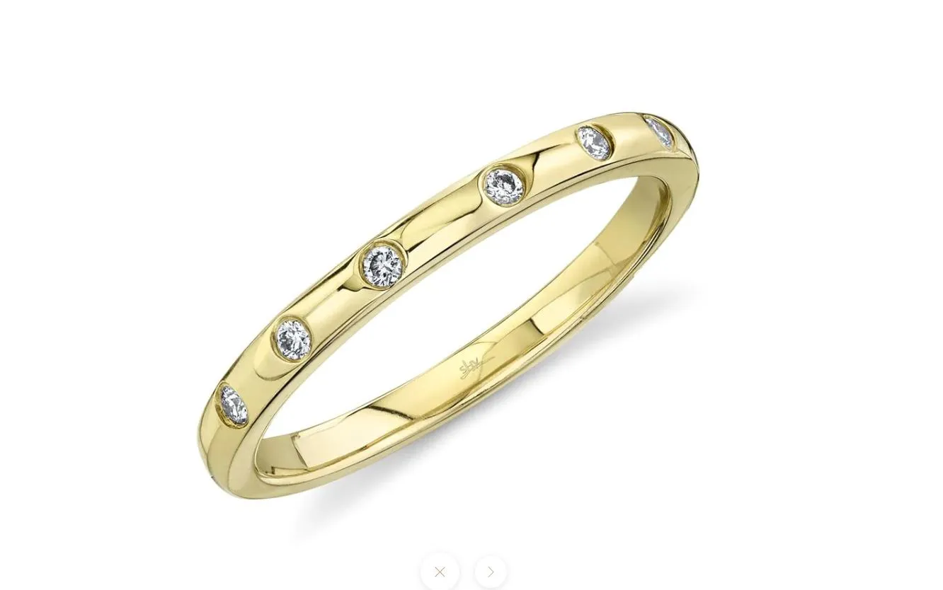 Bezel Set Diamond Petite Band | 0.07 Carat Total Weight