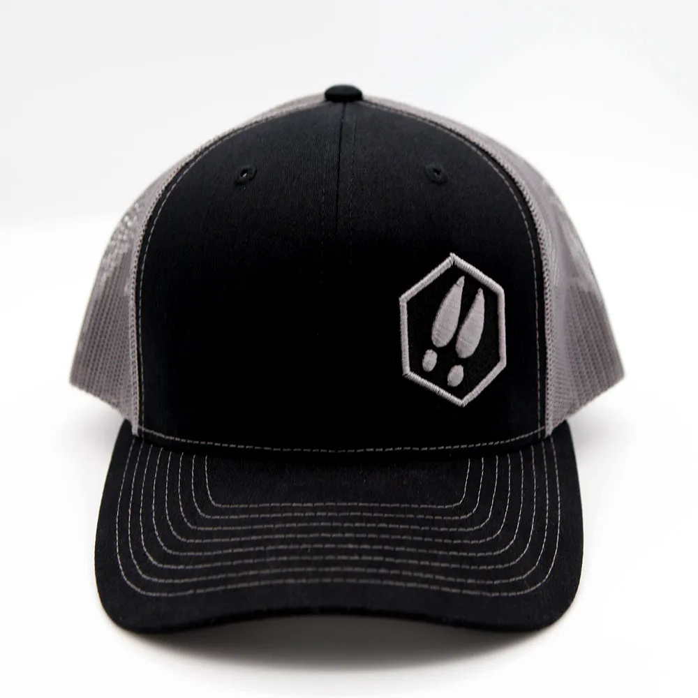 BLACK & GREY DEERCAST RICHARDSON SNAPBACK HAT