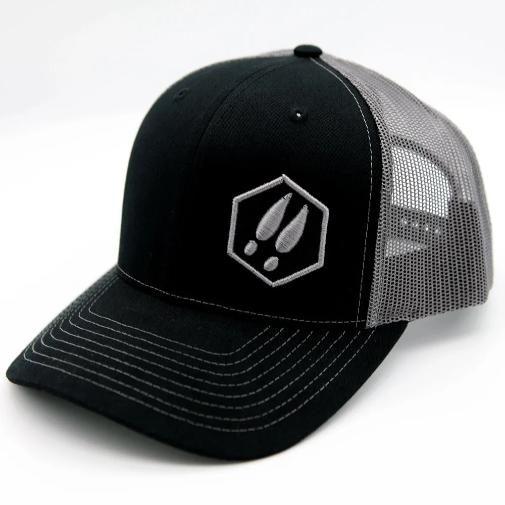 BLACK & GREY DEERCAST RICHARDSON SNAPBACK HAT