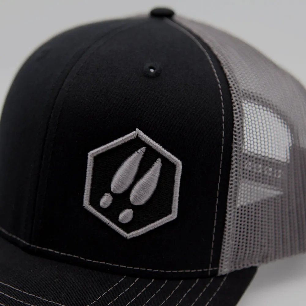 BLACK & GREY DEERCAST RICHARDSON SNAPBACK HAT
