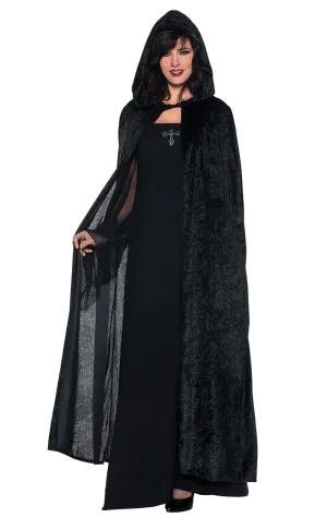Black Hooded Cloak Accessory