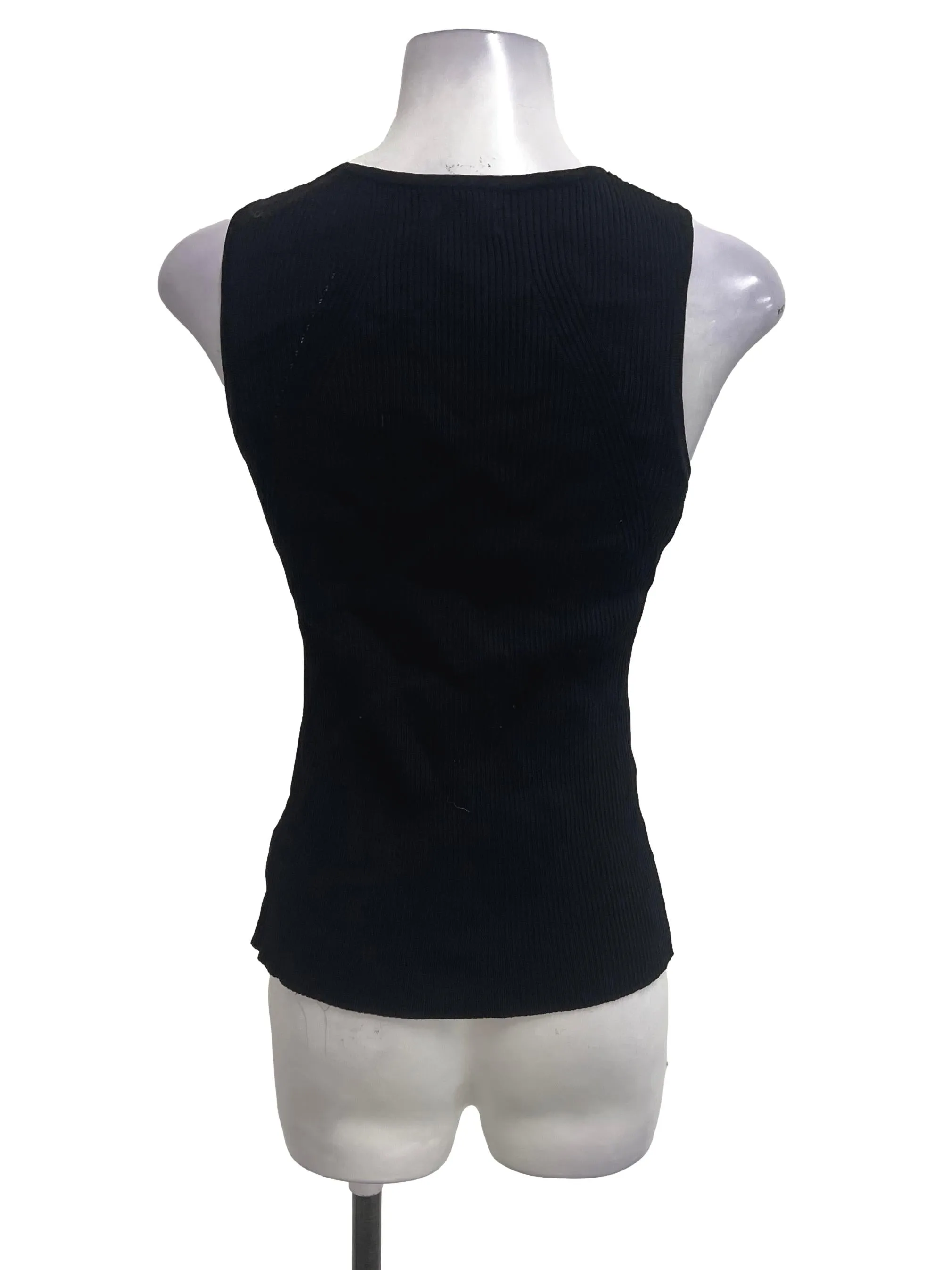 Black Ribbed Tank Top OSN