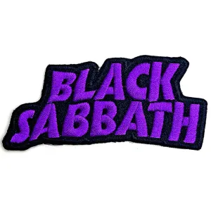 BLACK SABBATH STANDARD WOVEN PATCH: CUT OUT WAVY LOGO