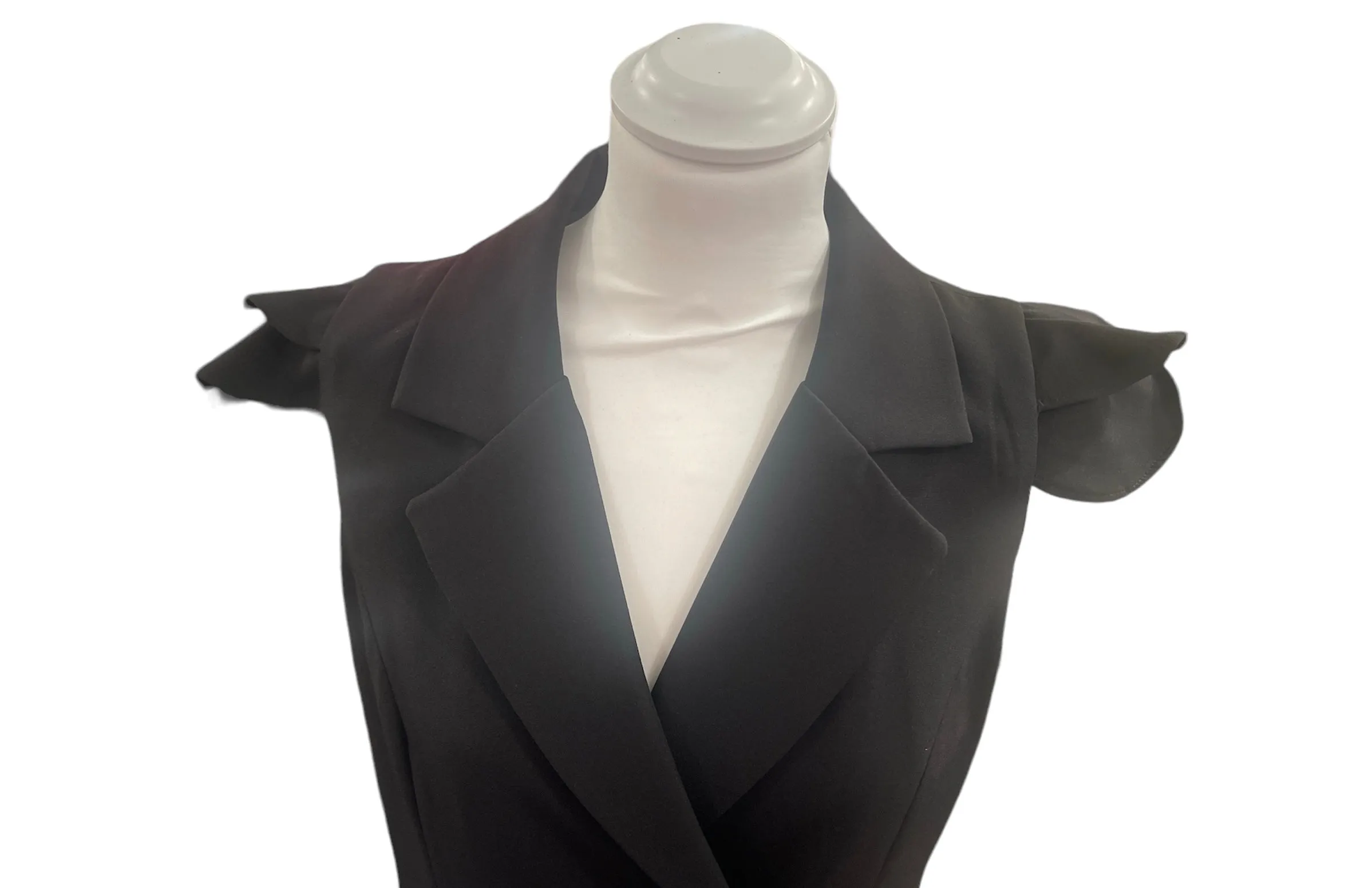 Blazer Jurk met dubbele rij knopen | Zwart