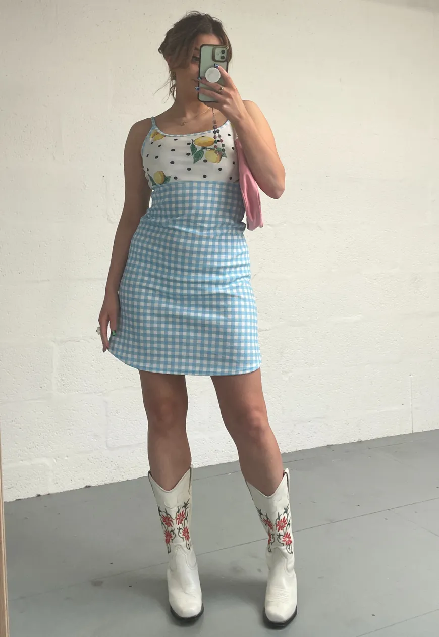 BLUE LEMON PICNIC DRESS