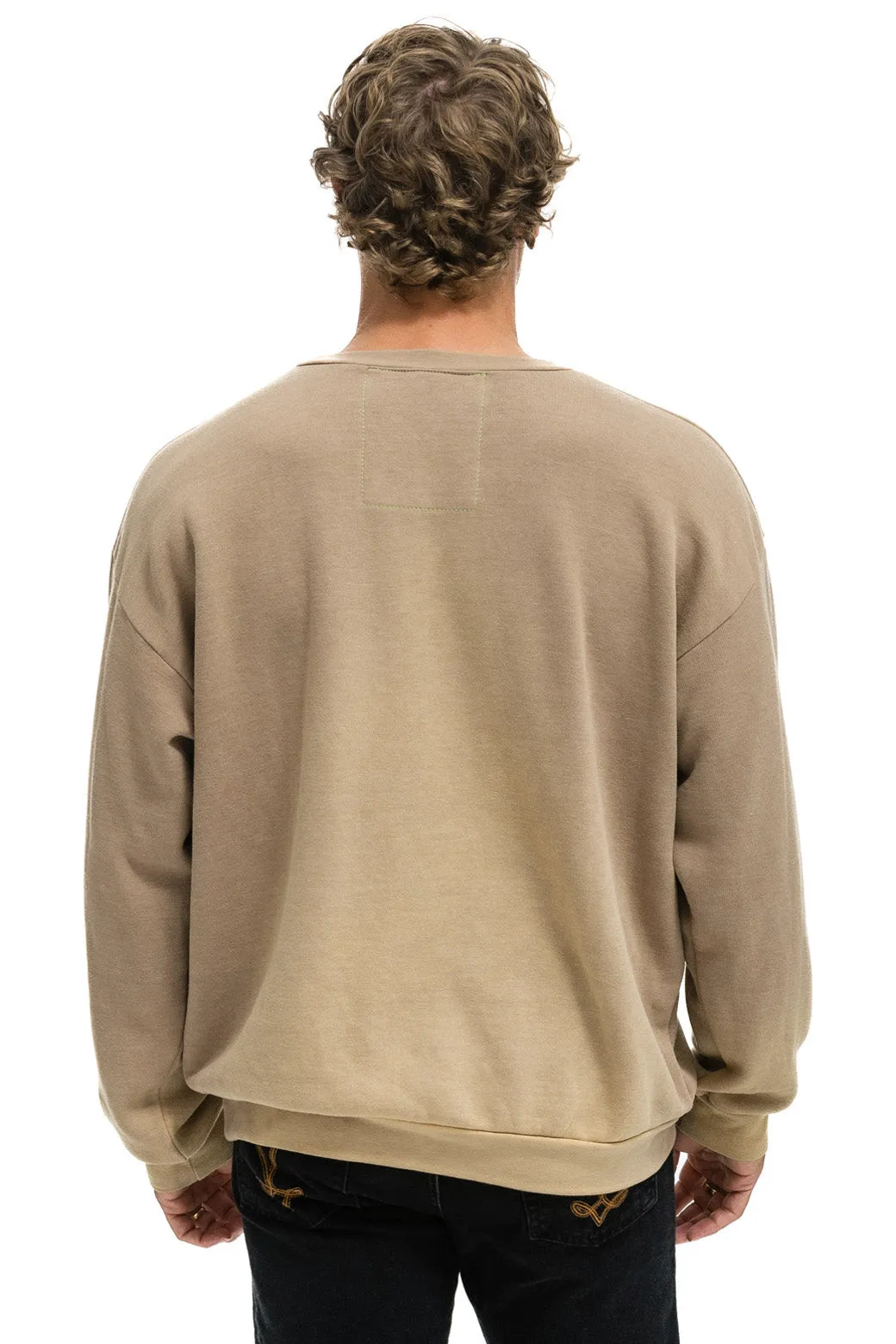BOLT STITCH 2 RELAXED CREW SWEATSHIRT - FADED TAN