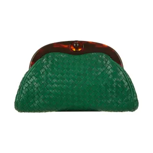 Bottega Veneta Green Woven Clutch