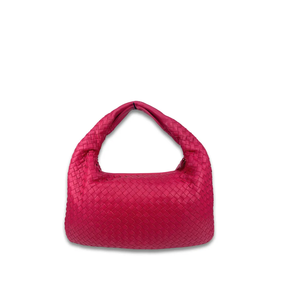 Bottega Veneta Hot Pink Intrecciato Hobo