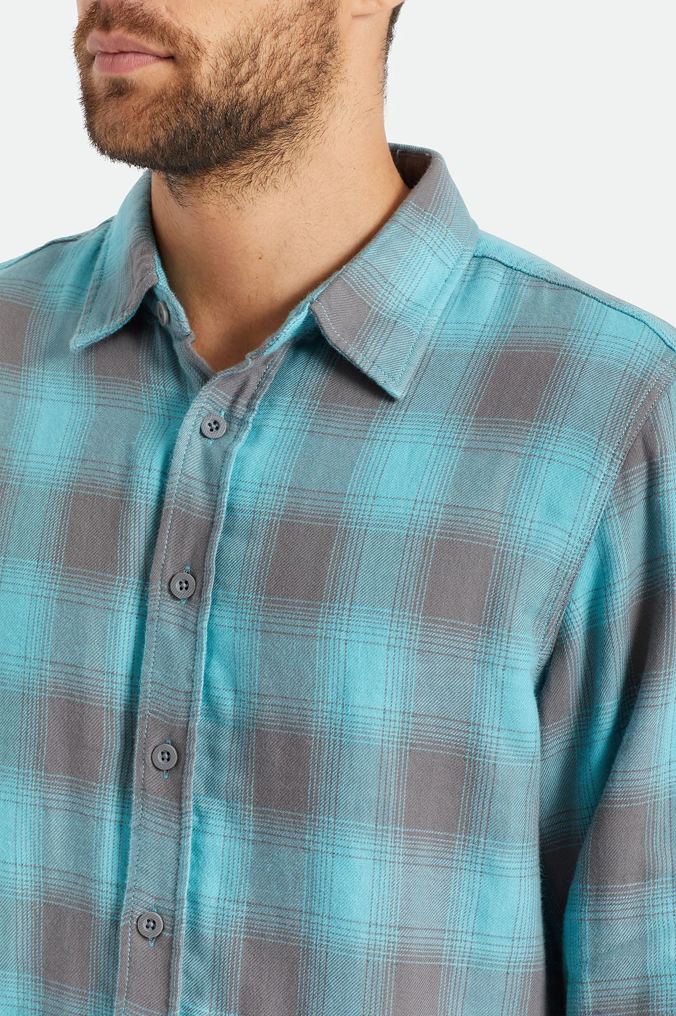 Bowery Soft Weave L/S Flannel - Blue Mirage