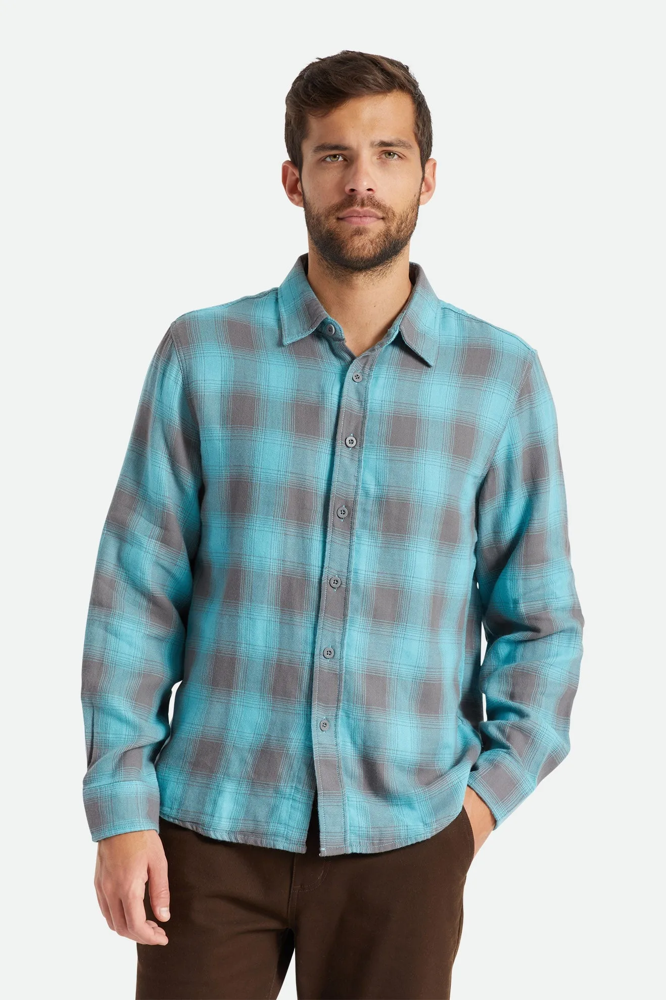 Bowery Soft Weave L/S Flannel - Blue Mirage