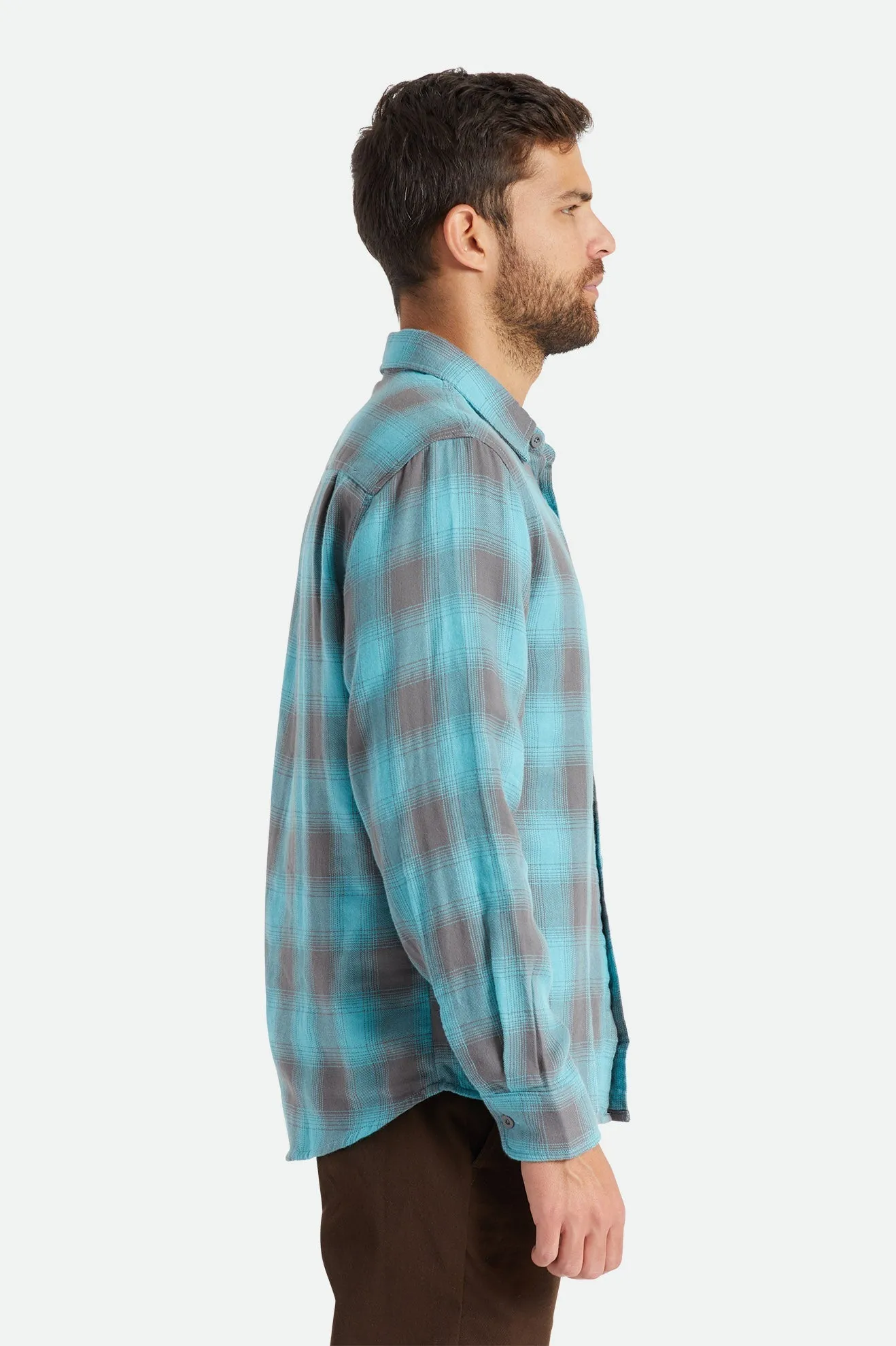 Bowery Soft Weave L/S Flannel - Blue Mirage
