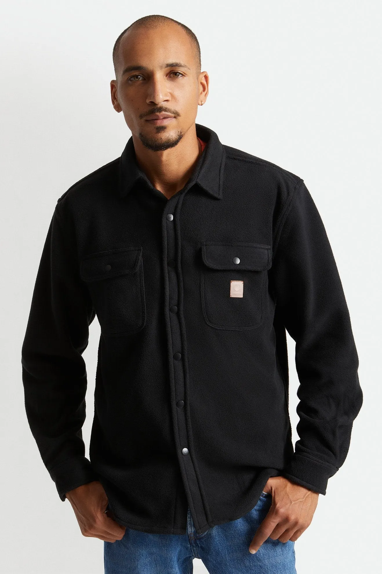 Brixton Bowery Artic Stretch Fleece Long Sleeve Shirt Black