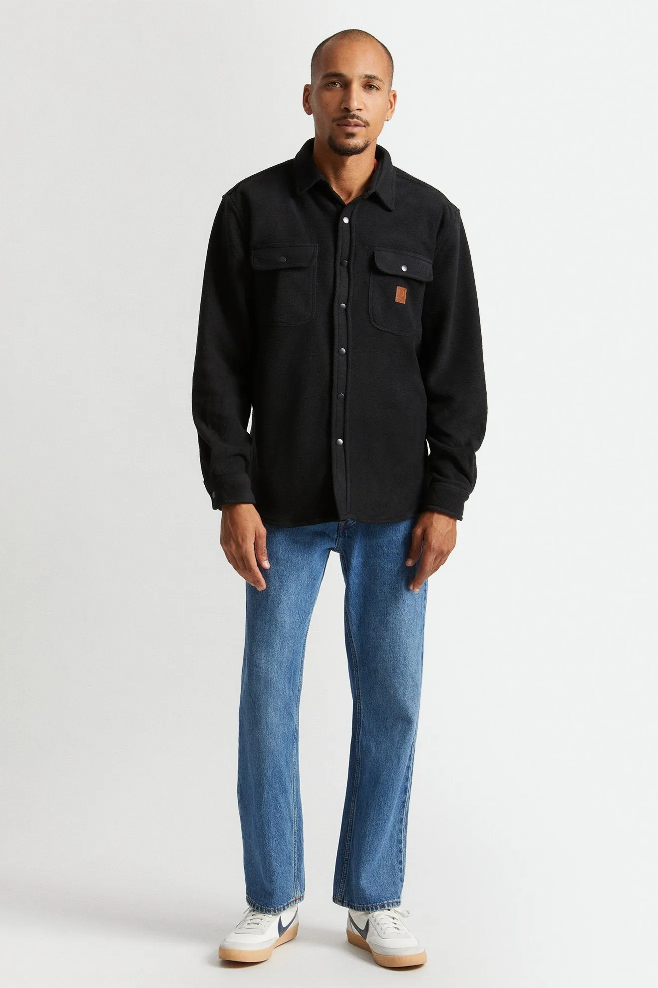 Brixton Bowery Artic Stretch Fleece Long Sleeve Shirt Black