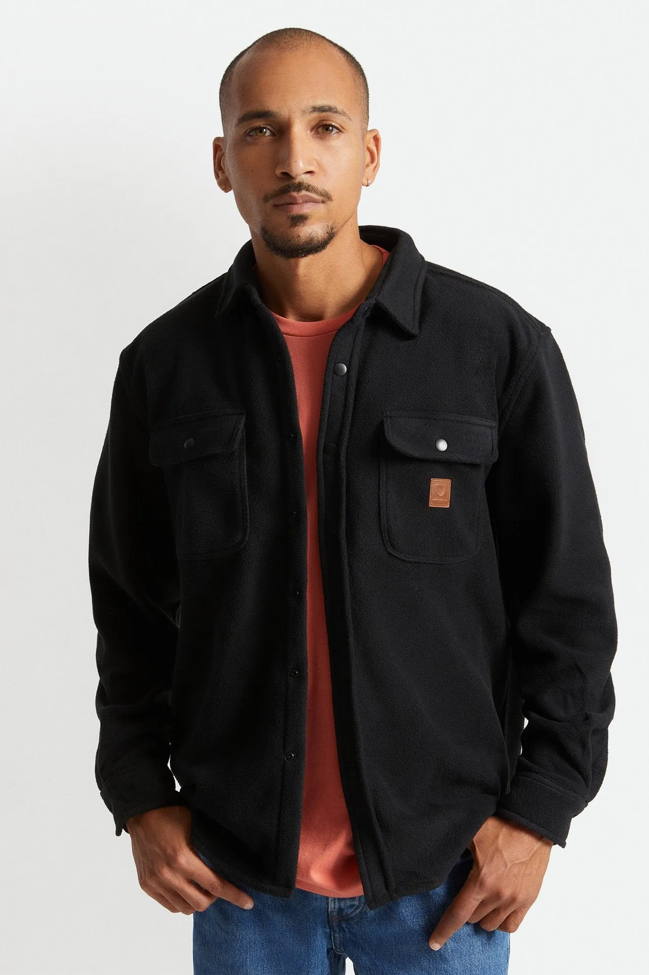 Brixton Bowery Artic Stretch Fleece Long Sleeve Shirt Black