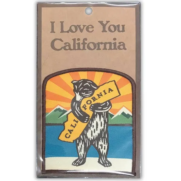 CA Mountain Bear Hug Embroidered Patch