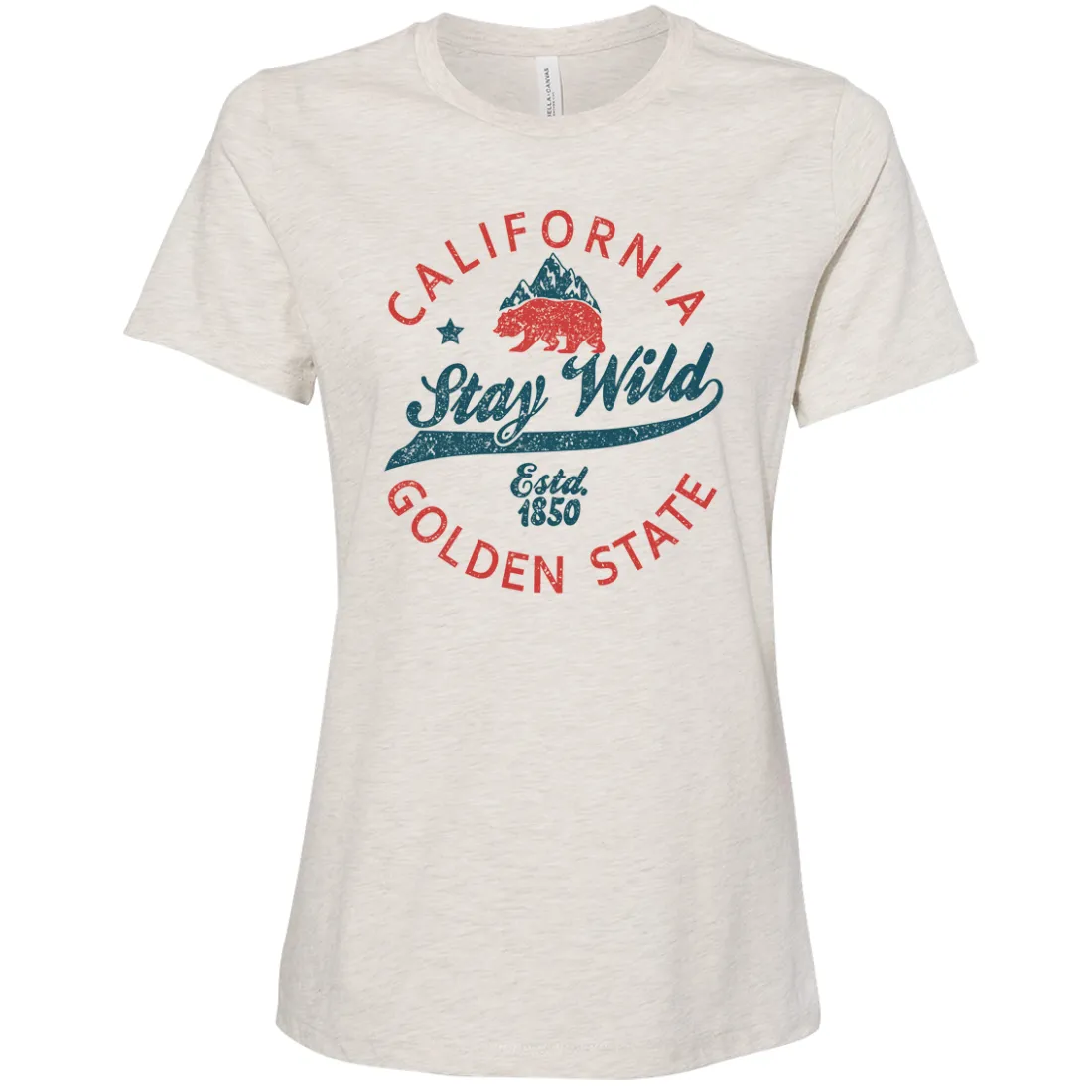 California Stay Wild Women's Relaxed Jersey Tee